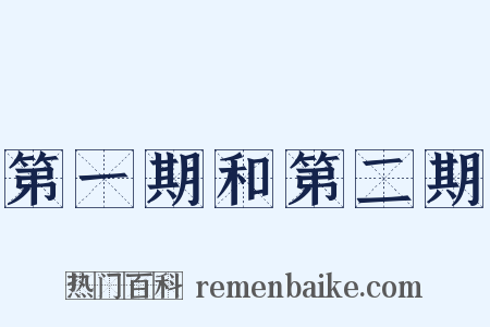 第一期和第二期是什么意思的图片